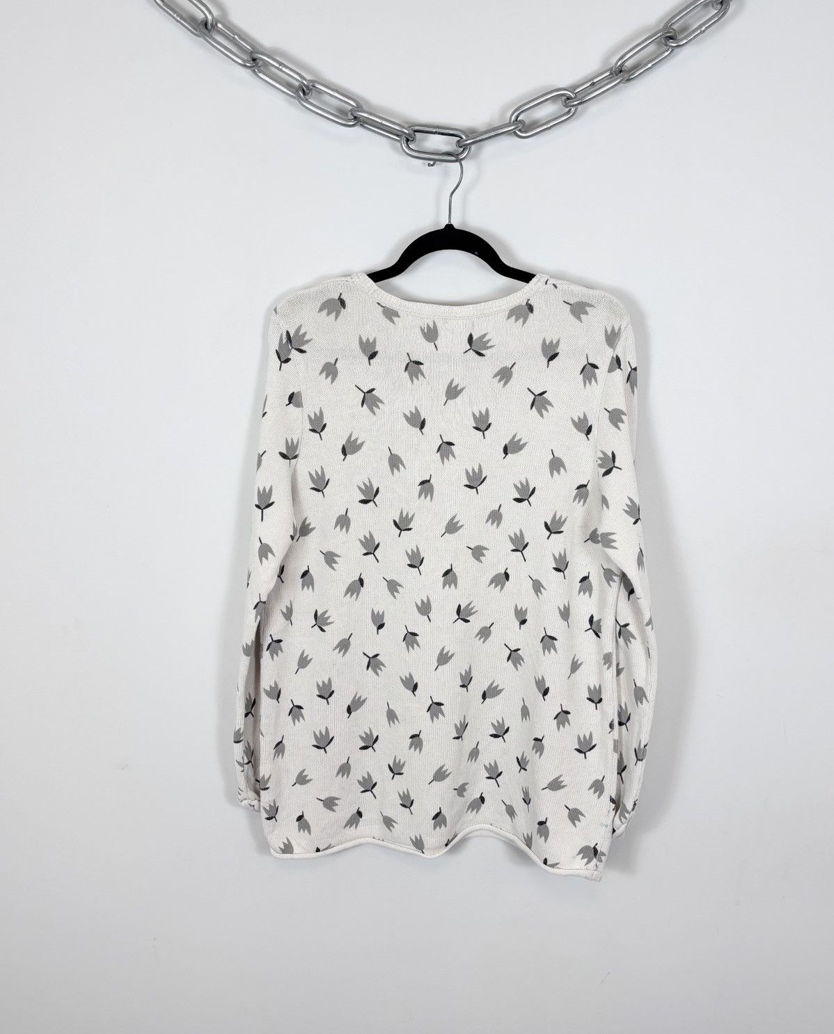 Gudrun Sjoden Gudrun Sjoden Women’s Leaf Pattern Cotton Sweater Pullover Size M / US 6-8 / IT 42-44 - 11 Thumbnail