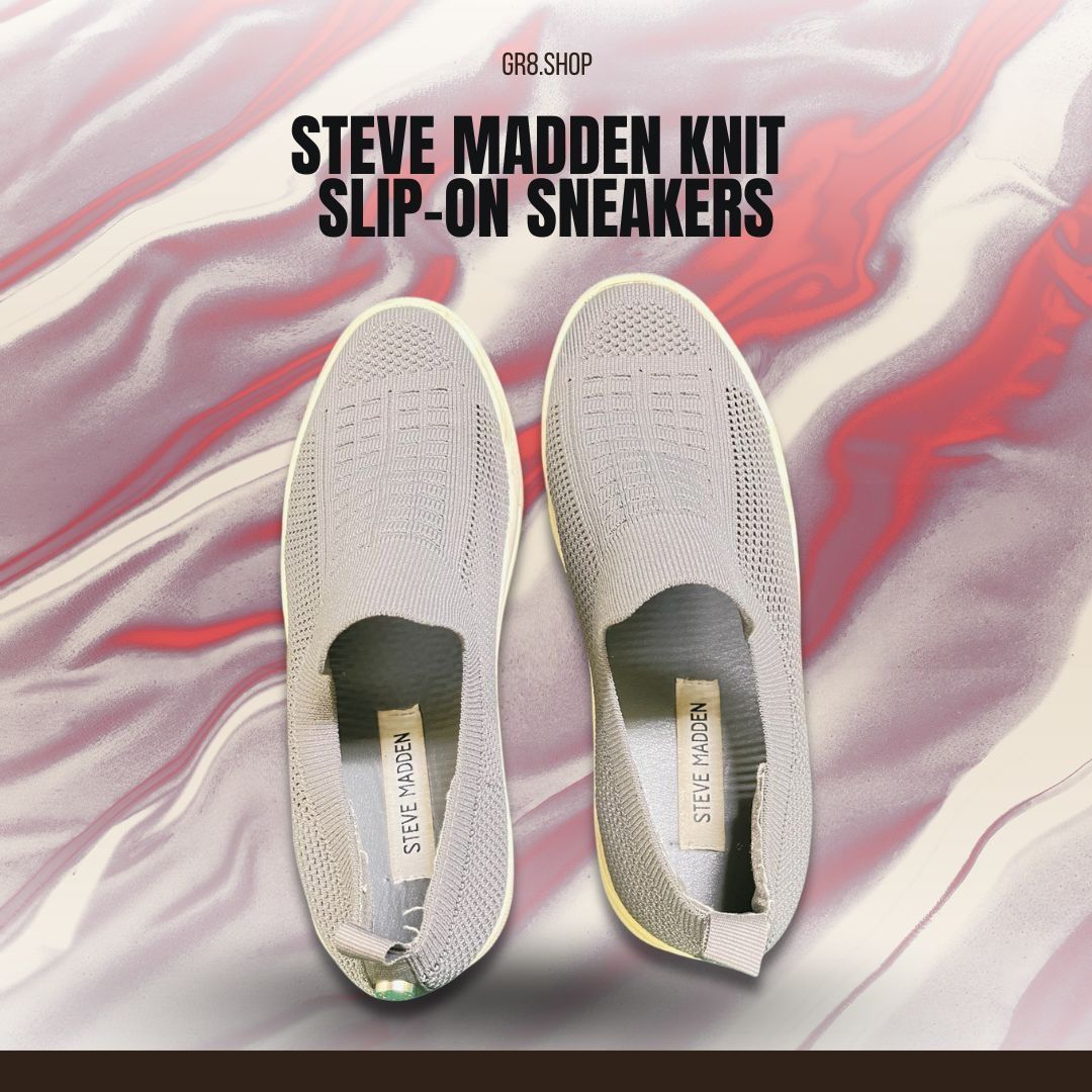 Steve Madden STEVE MADDEN Knit Slip-On Sneakers In Gray With Lightweight Size US 11 / IT 41 - 1 Thumbnail