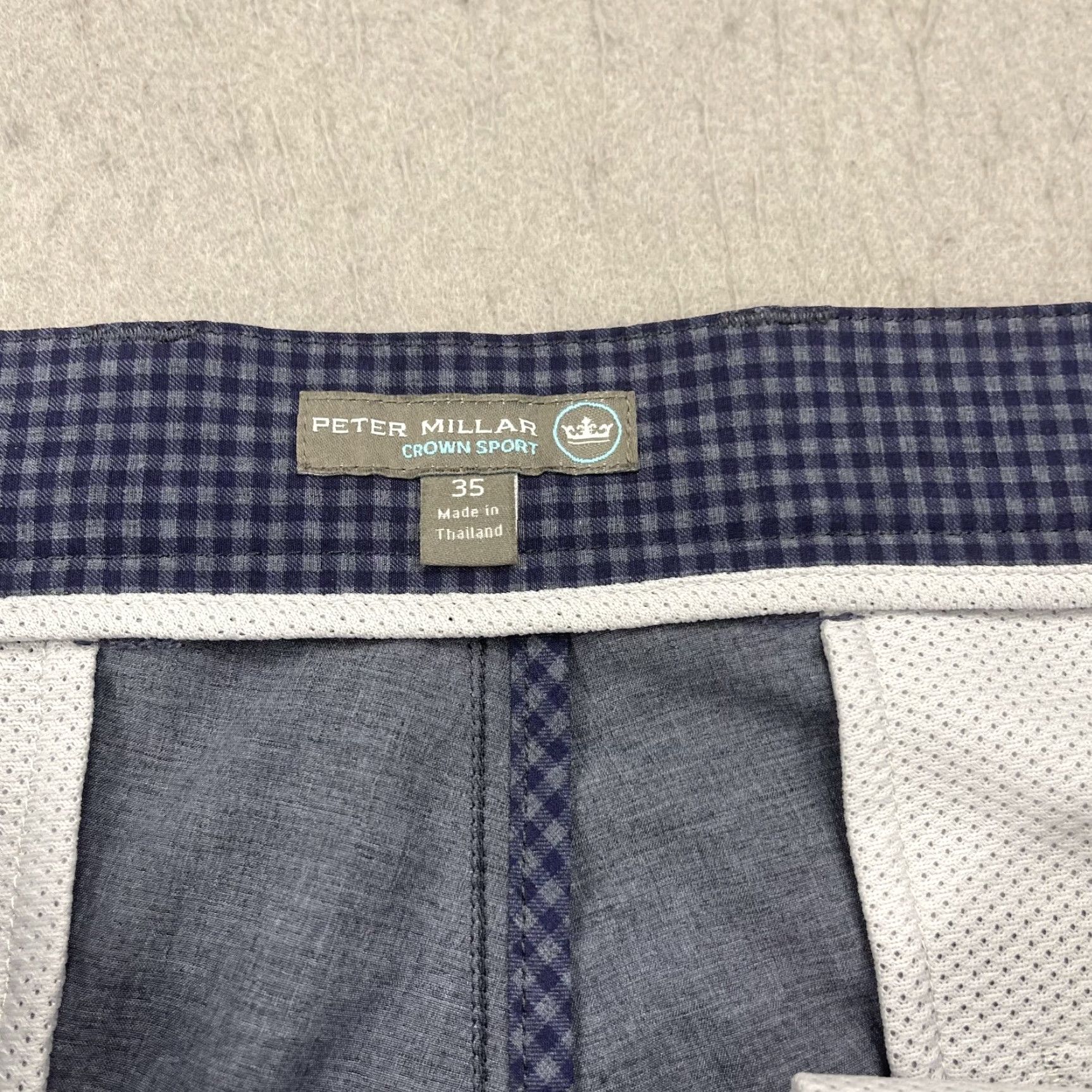 Peter Millar Peter Millar Shorts Mens 35 Blue Khaki Shackleford Performance Hybrid Golf Chino Shirt? Size US 35 - 4 Thumbnail