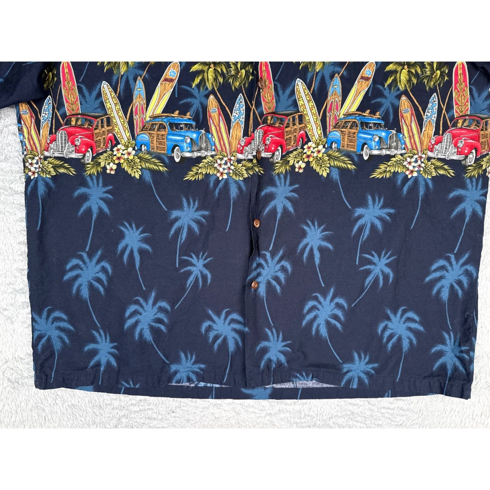 Vintage Pacific Legend Shirt Men 3XL Blue Floral Hawaiian Cars Sleeve Short Button-Up Collar Spread Vintage: No Size US XXL / EU 58 / 5 - 5 Thumbnail