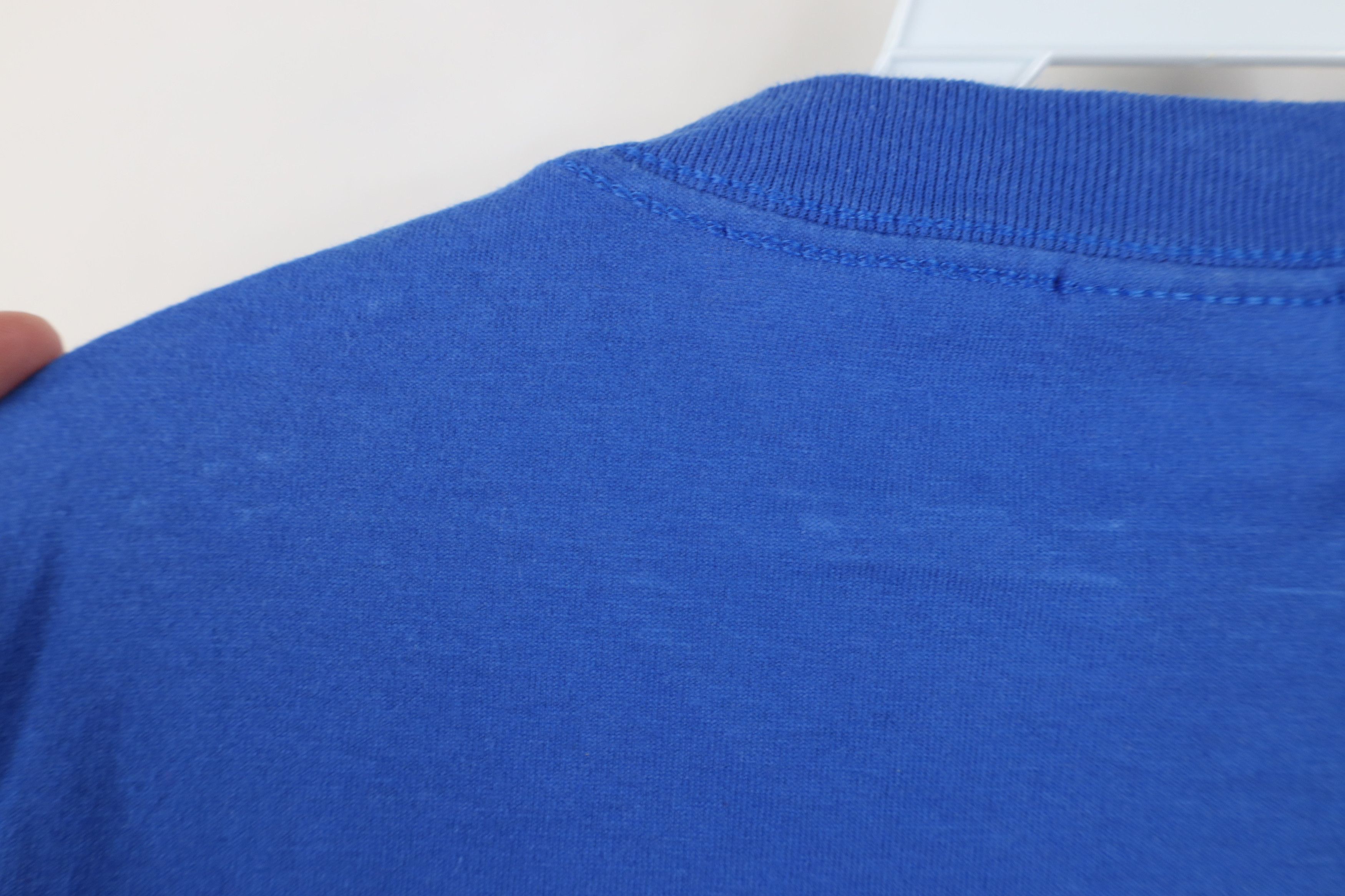 Vintage Vintage 90s Streetwear Blank T-Shirt Royal Blue Cotton USA Size US L / EU 52-54 / 3 - 8 Thumbnail