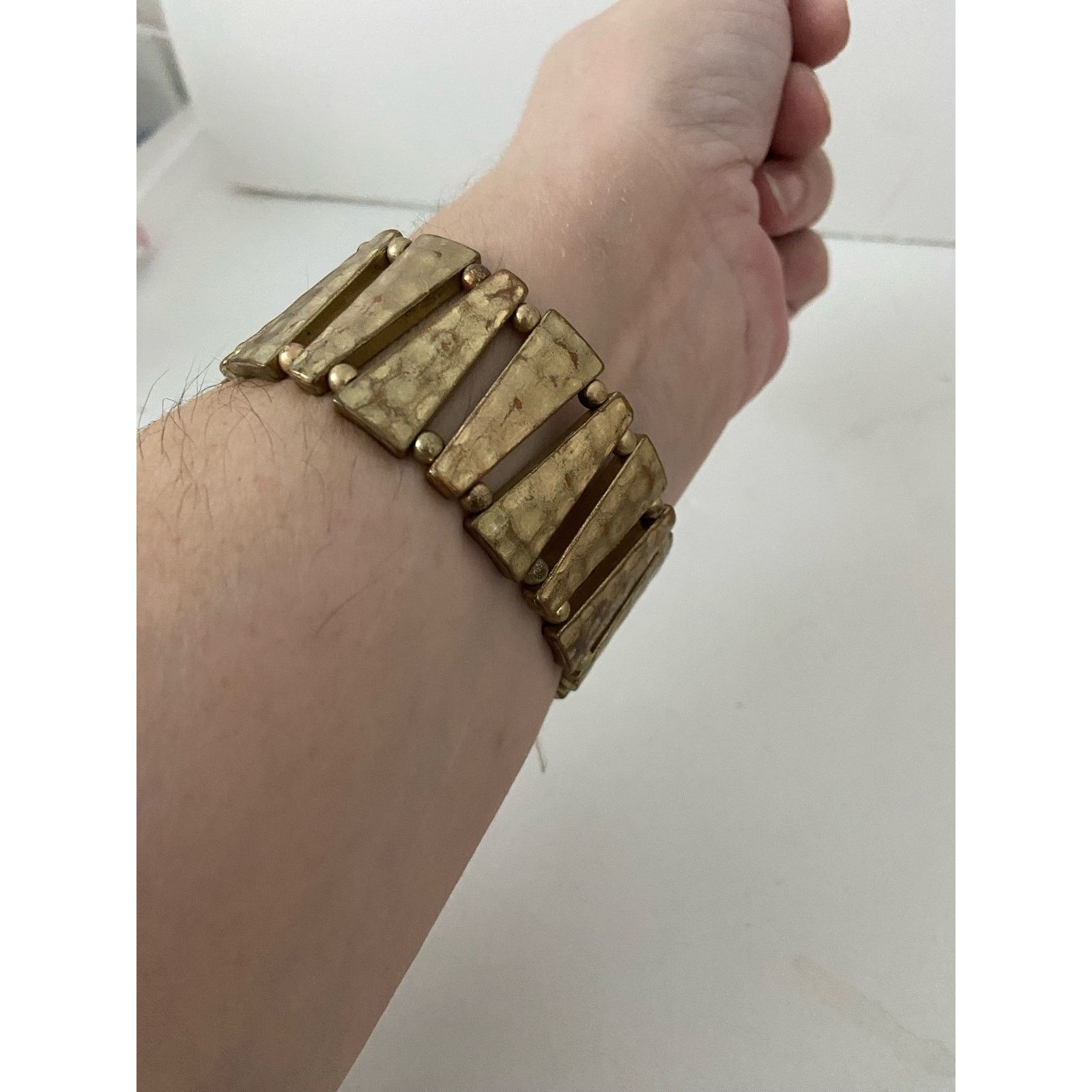 Other Gold tone triangle cuff bracelet Size ONE SIZE - 2 Thumbnail