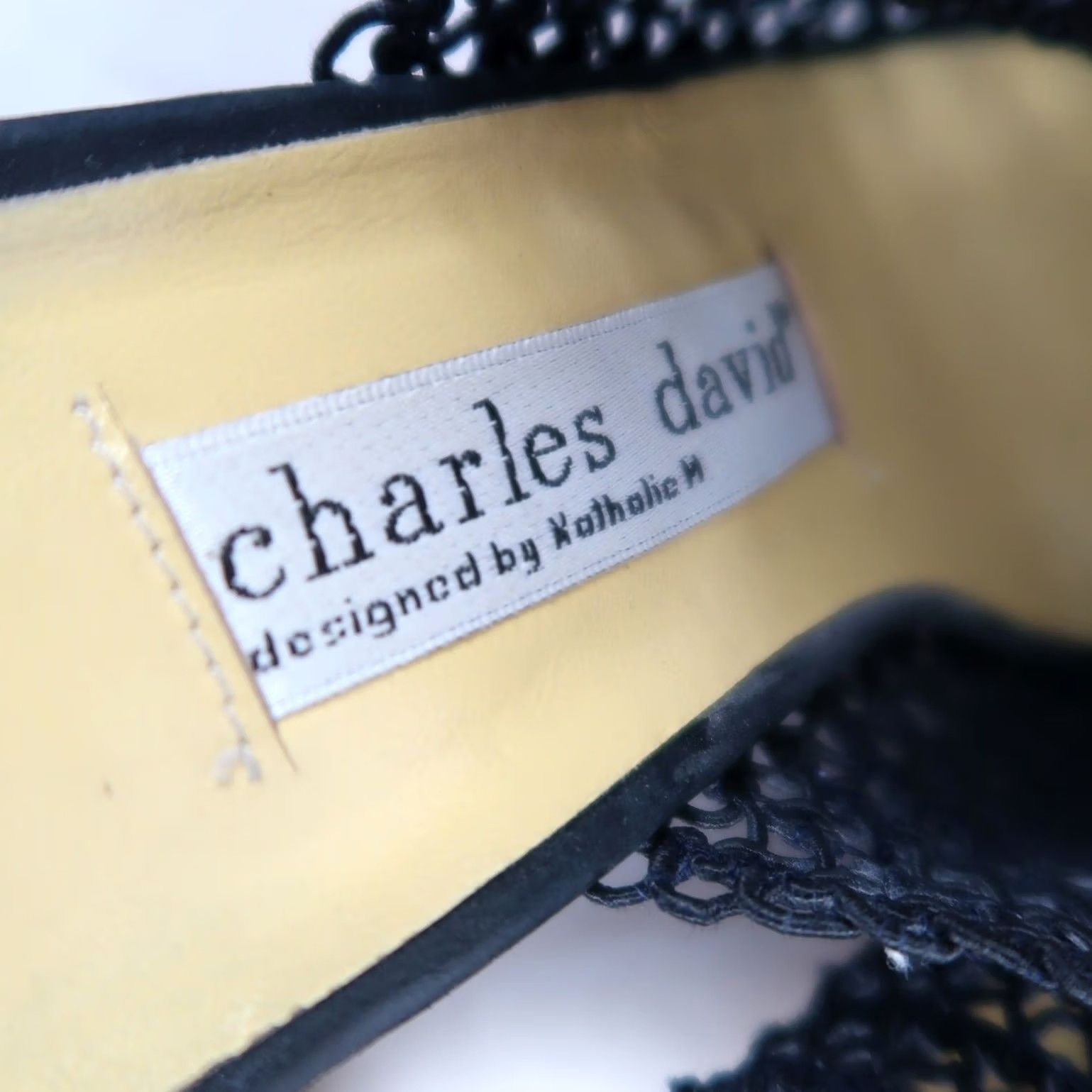 Vintage VINTAGE Charles David Black Woven Block Heel Mules 7 Womens Casual Workwear 90s Bohemian Size US 7 / IT 37 - 6 Thumbnail