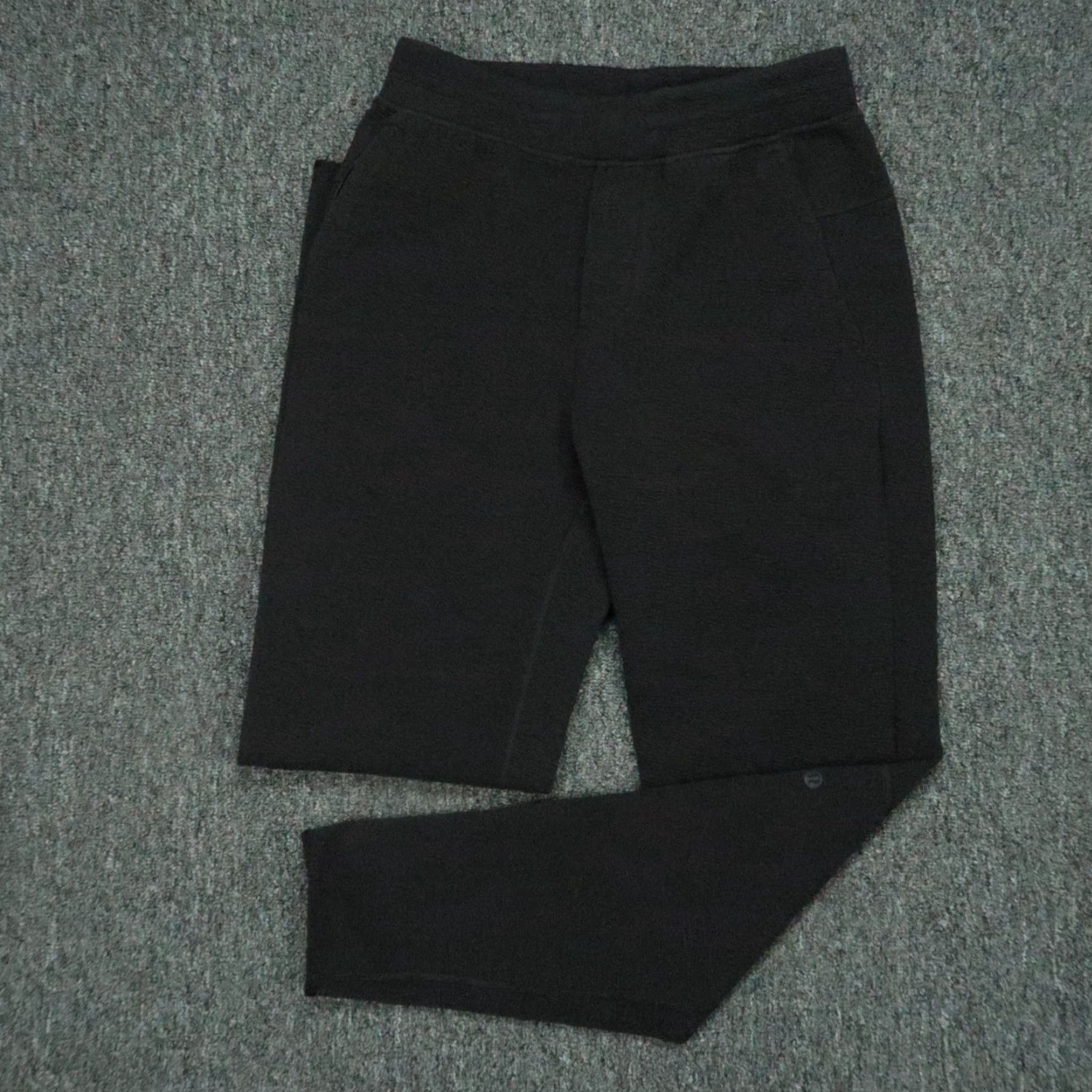 Lululemon Lululemon Pants Men XS Black Textured Space Joggers Athletic Pocketed Flat-lock Drawstring Waist Slim Tapered Inseam 29 in Jogger Size US 27 - 2 Thumbnail