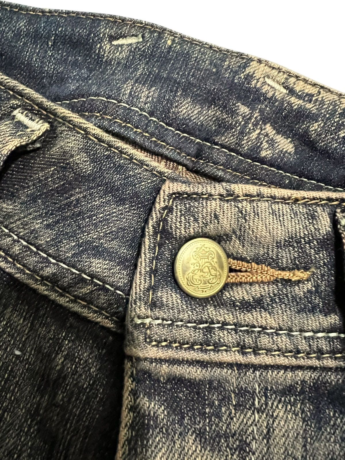 If Six Was Nine × Japanese Brand × Le Grande Bleu (L.G.B.) Sweet hip flared mudwash Denim pants Size US 27 - 5 Thumbnail