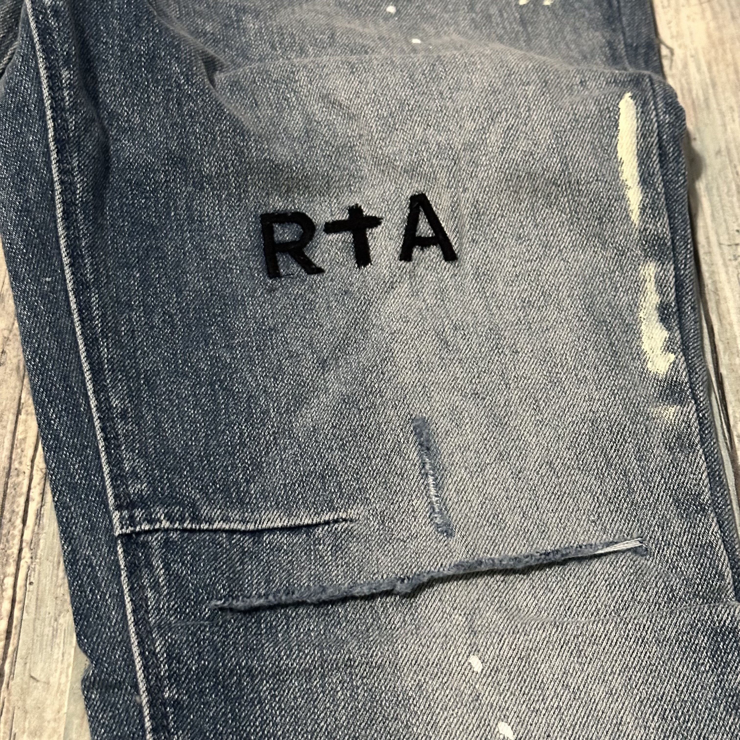 Rta Rta Clayton Paint Splatter Distressed Jeans 33 Size US 33 - 3 Thumbnail