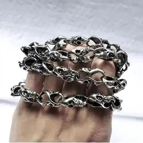 Jewelry Alternative Creative Skull Connection Metal Pants Chain Size ONE SIZE - 3 Thumbnail