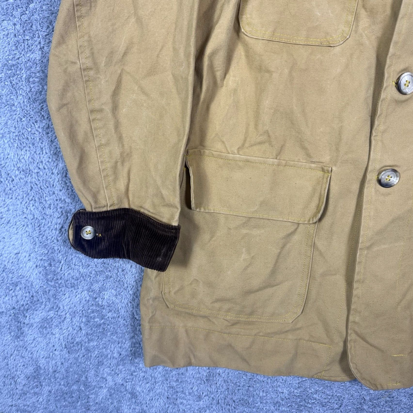 Vintage River Junction Trade Co. Jacket Mens S/M Chore Coat Field Barn Canvas Corduroy Coat Size US S / EU 44-46 / 1 - 2 Thumbnail