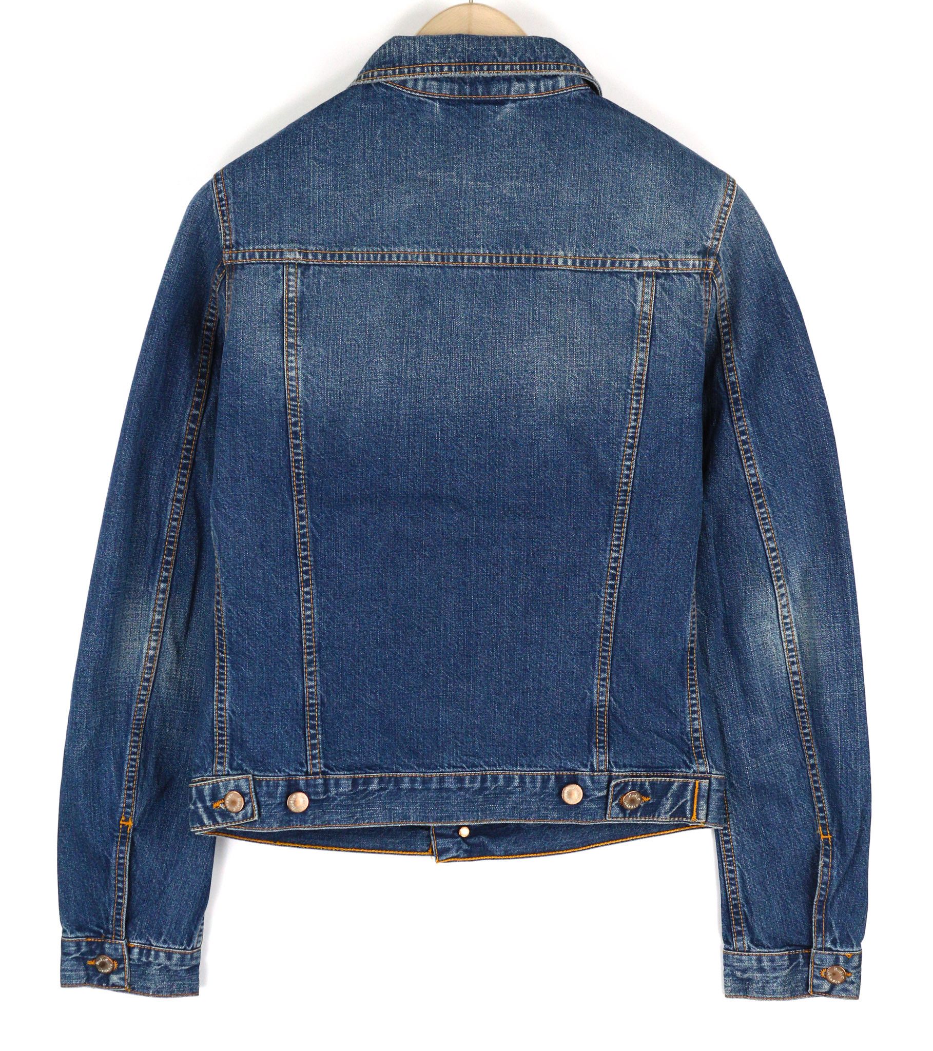 Nudie Jeans TERRY S Worn Washed Blue Denim Jacket 81602 Size US S / EU 44-46 / 1 - 2 Thumbnail
