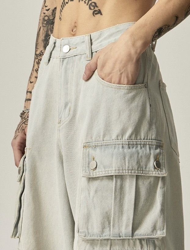 Retro y2k multi pocket baggy skate cargo pants