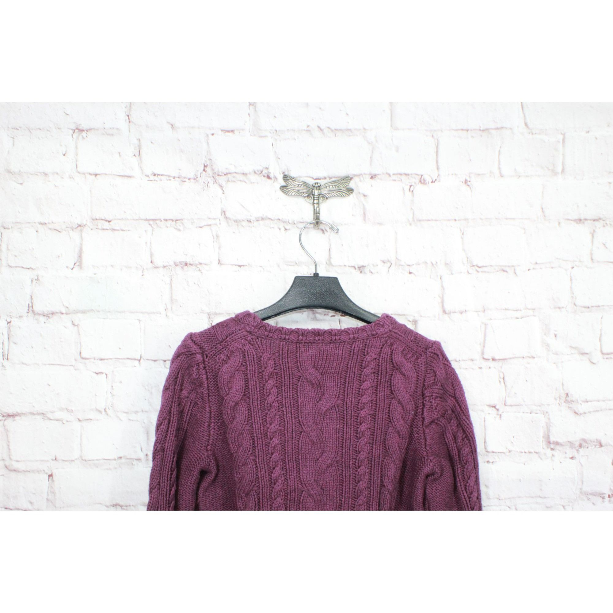 L.L. Bean LL Bean Women's Double L Cable Sweater Crewneck Cotton Size S / US 4 / IT 40 - 4 Thumbnail