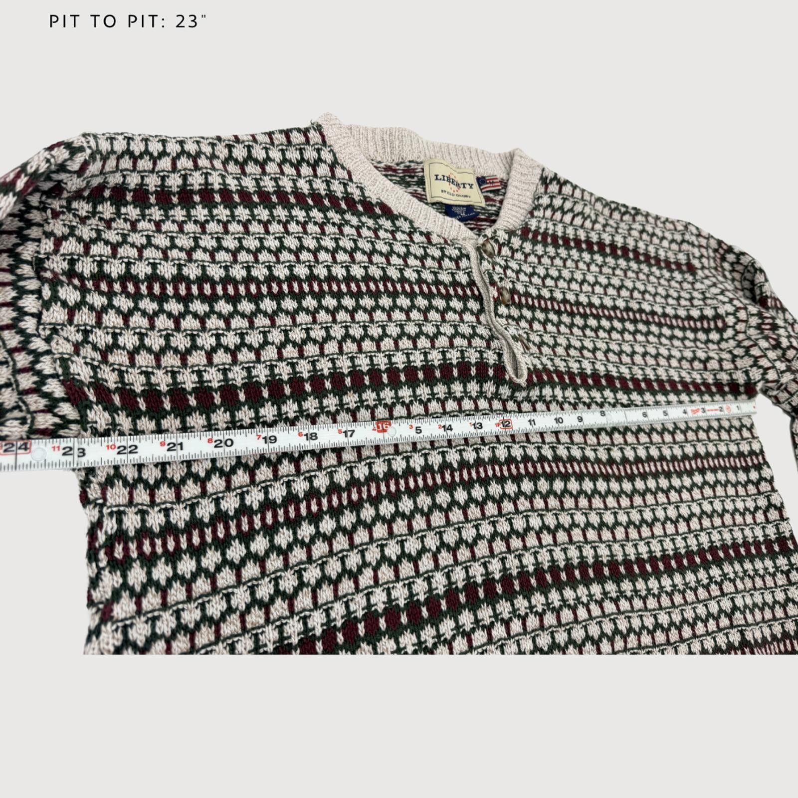 Other Vintage Liberty Old Glory Fair Isle Sweater M 100% Cotton Size US M / EU 48-50 / 2 - 7 Thumbnail
