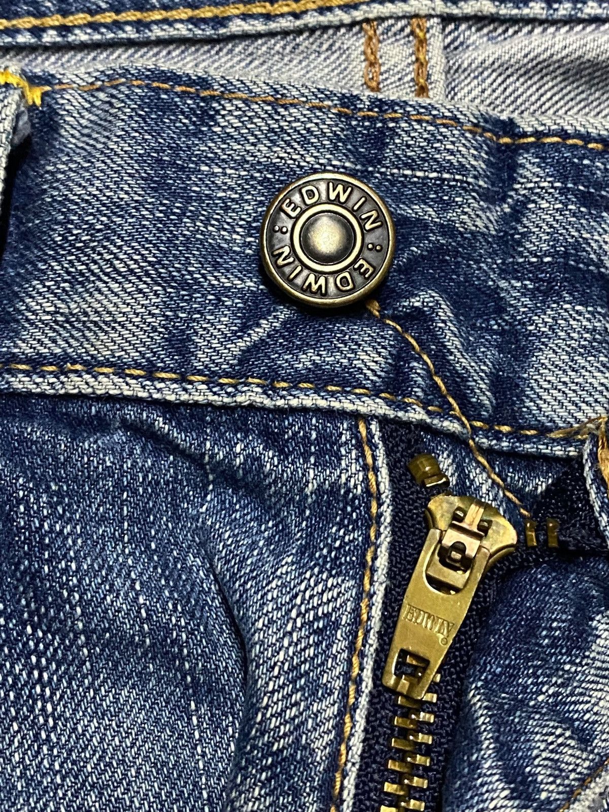 Edwin Vintage Japanese Brand Edwin 503 Faded Wash Distressed Jeans Size US 31 - 7 Thumbnail
