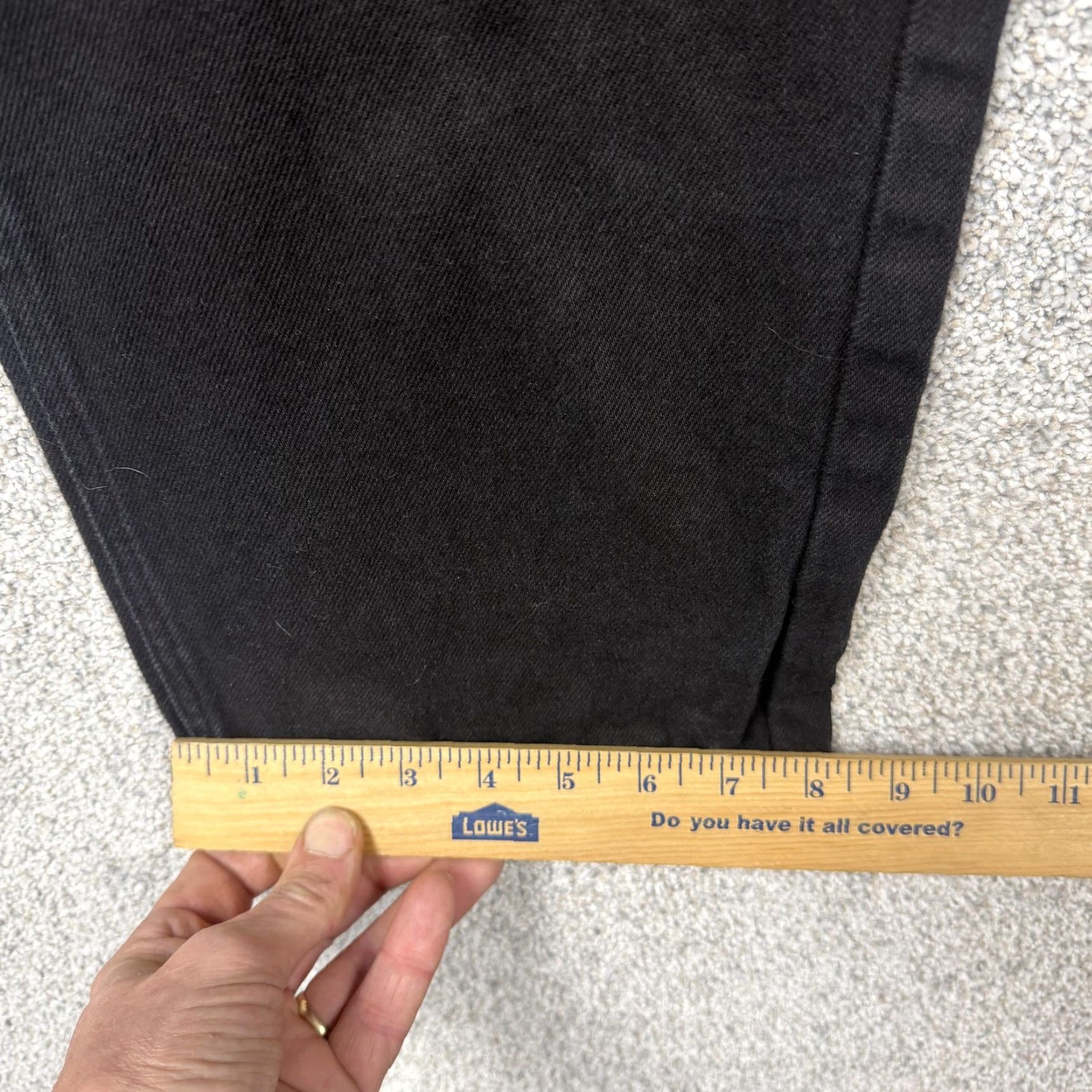 Denime Rustler Jeans Mens 36x28 Black Denim Straight Leg Workwear 5-Pocket Classic Dark Wash Mens Size US 36 / EU 52 - 3 Thumbnail