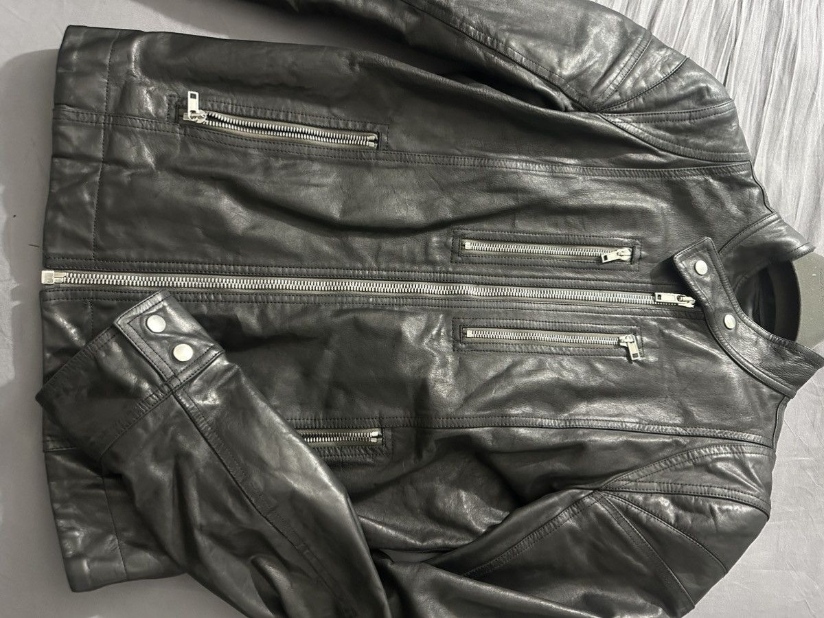 Rick Owens Rick Owens Slim-Fit Leather Moto Jacket Size US M / EU 48-50 / 2 - 7 Thumbnail