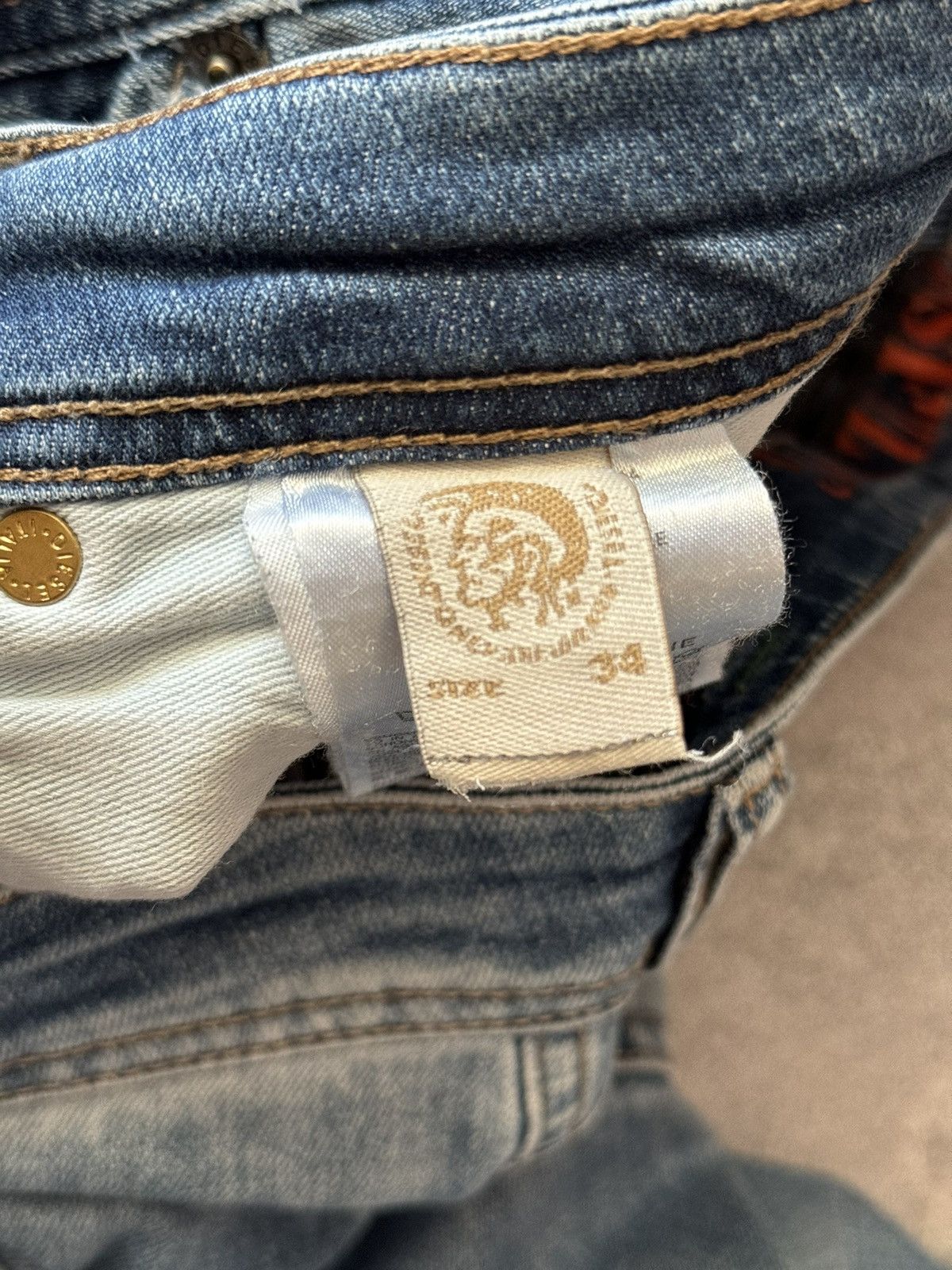 Diesel × Diesel Black Gold Diesel 34/30 denim pant trouser Jean chino distressed y2k Size US 34 / EU 50 - 8 Thumbnail
