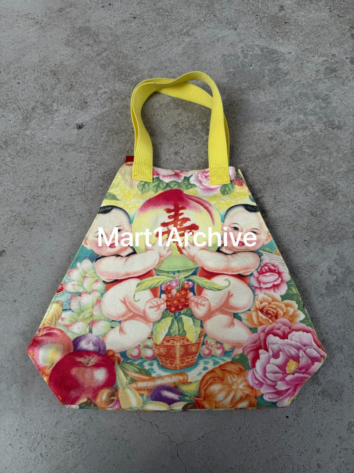 Issey Miyake Issey Miyake Pleats Please 98AW Peach & Lucky Doll Tote Bag Size ONE SIZE - 2 Thumbnail