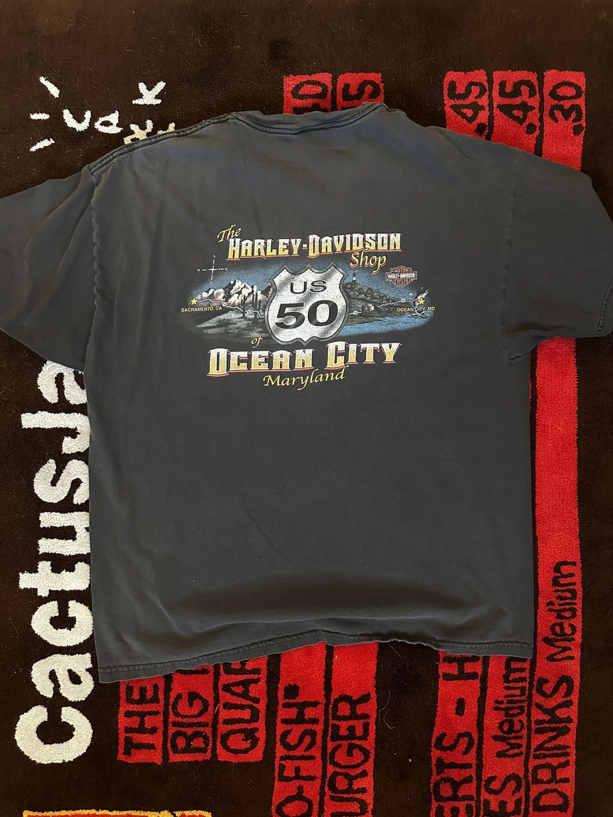Harley Davidson × Vintage Vintage Harley Davidson t shirt dark grey Size US XL / EU 56 / 4 - 2 Thumbnail
