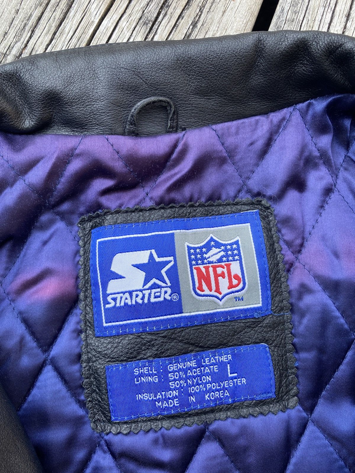 Starter × Vintage 90s Starter Dallas Cowboys leather jacket sz L Size US L / EU 52-54 / 3 - 8 Thumbnail