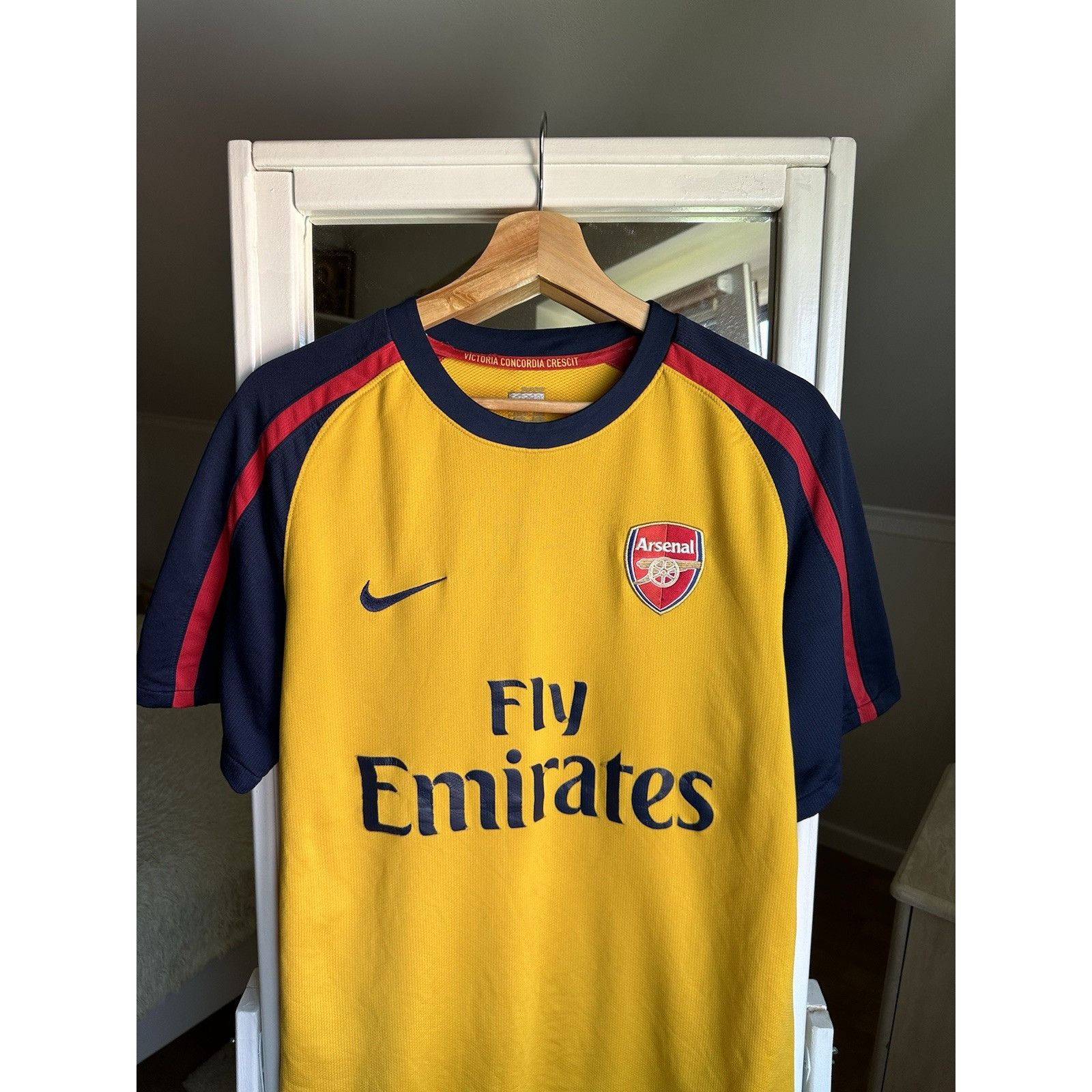 Nike ARSENAL LONDON 2008 2009 AWAY FOOTBALL SHIRT SOCCER JERSEY N Size US M / EU 48-50 / 2 - 3 Thumbnail
