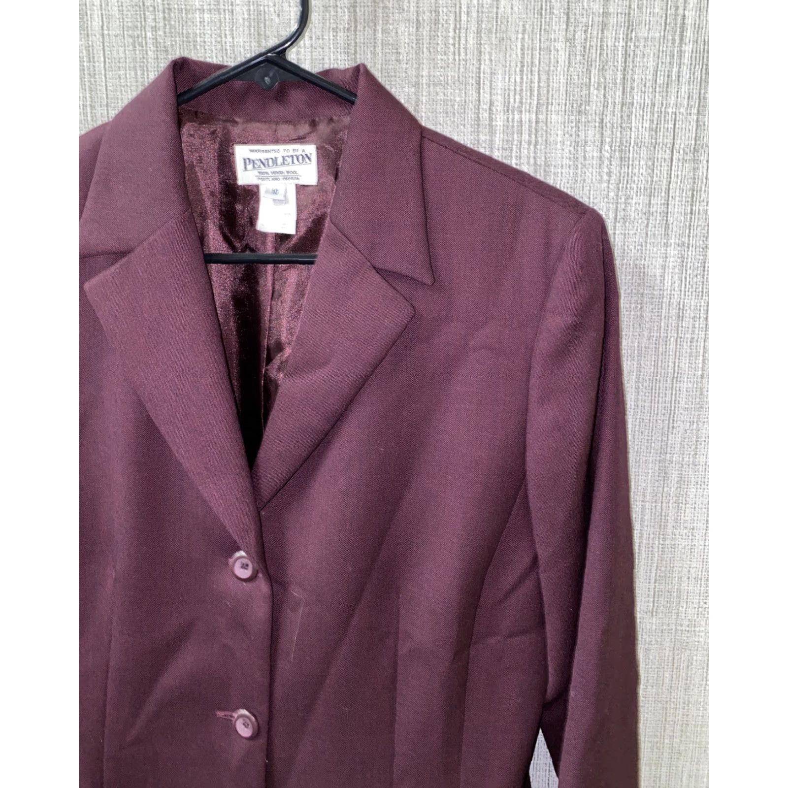 Pendleton Pendleton Womens Jacket 2 Button Sport Wool Red Size 10 Regular Womens Size L / US 10 / IT 46 - 2 Thumbnail