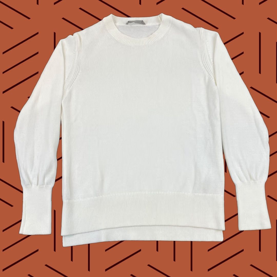 Everlane EVERLANE Sweater Womens Medium Creamy White Knit Pullover Shirt 3/4 Sleeve Size M / US 6-8 / IT 42-44 - 1 Thumbnail