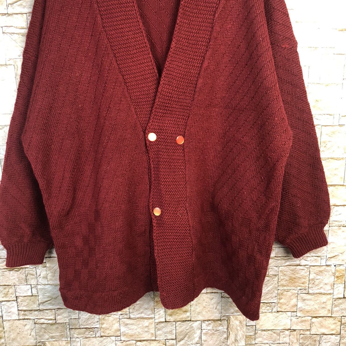 Homespun Knitwear Japanese Brand Red Cardigan knitwear vintage #A465 Size US L / EU 52-54 / 3 - 3 Thumbnail