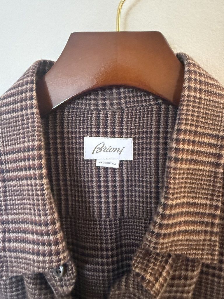 Brioni Brioni Brown Glen Plaid Cotton Shirt Size US XXL / EU 58 / 5 - 3 Thumbnail