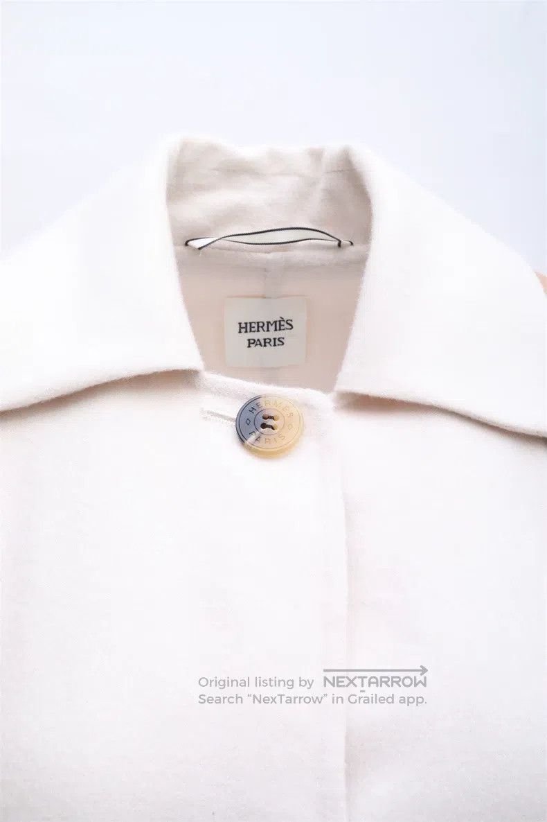 Hermes Hermes Beige Cashmere and Leather Coat Size XS / US 0-2 / IT 36-38 - 4 Thumbnail