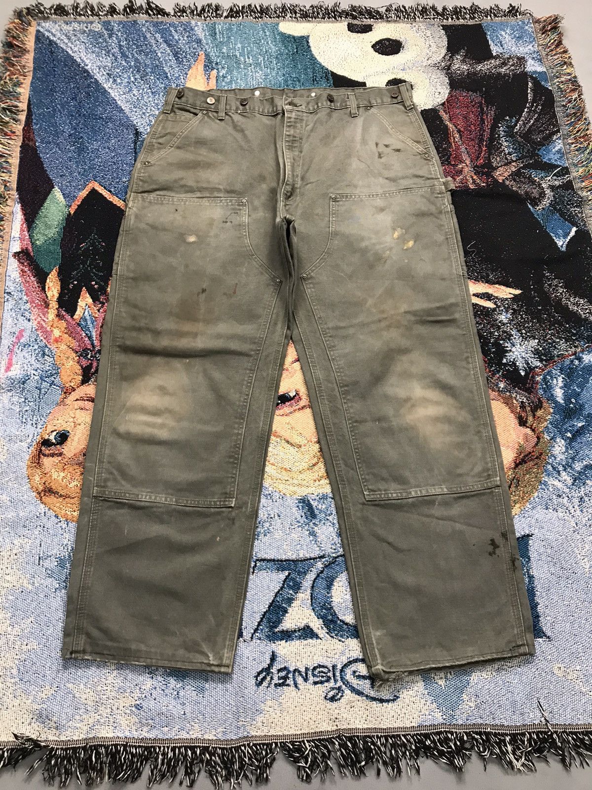 Carhartt Vintage Carhartt B136 MOS dusty double knee workwear denim Size US 42 / EU 58 - 1 Thumbnail