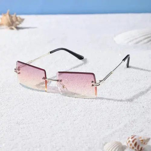 Vintage Square Rimless Glasses 2024 Size ONE SIZE - 3 Thumbnail
