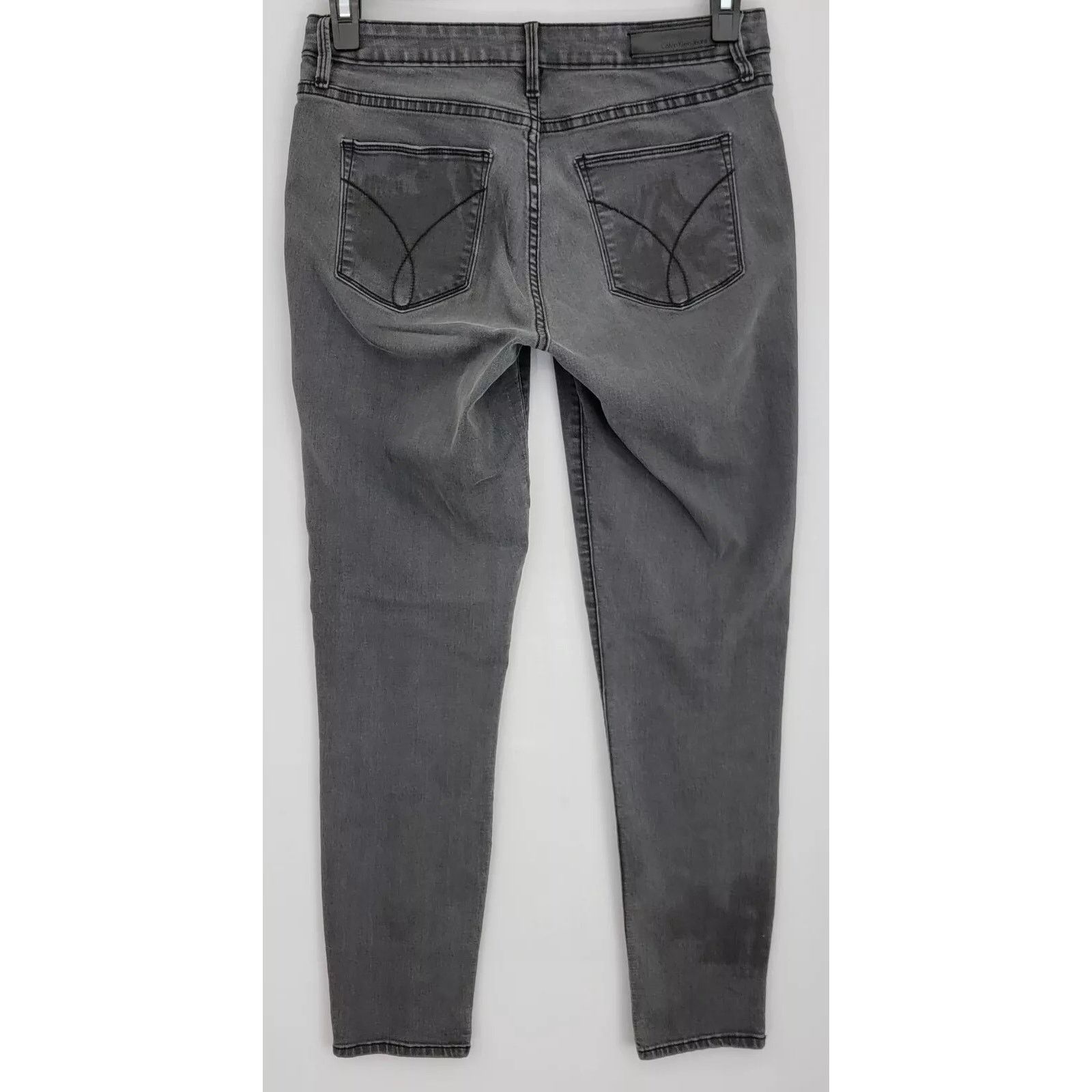 Calvin Klein CALVIN KLEIN JEANS LEGGINGS Slim Fit Midrise Denim Sz 28/6 Size 28" / US 6 / IT 42 - 3 Thumbnail