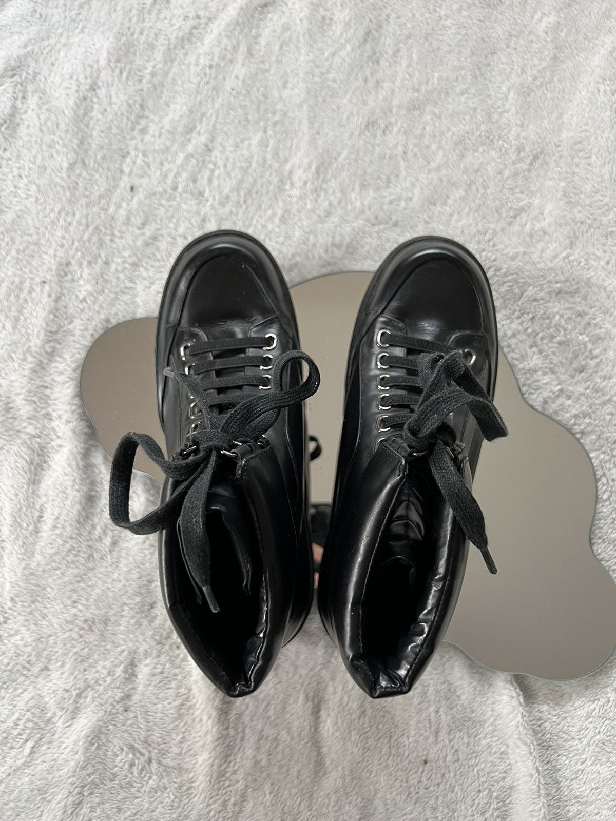 Jil Sander Jil Sander black leather hi tops boots winter autumn 37 Size US 6 / IT 36 - 5 Thumbnail