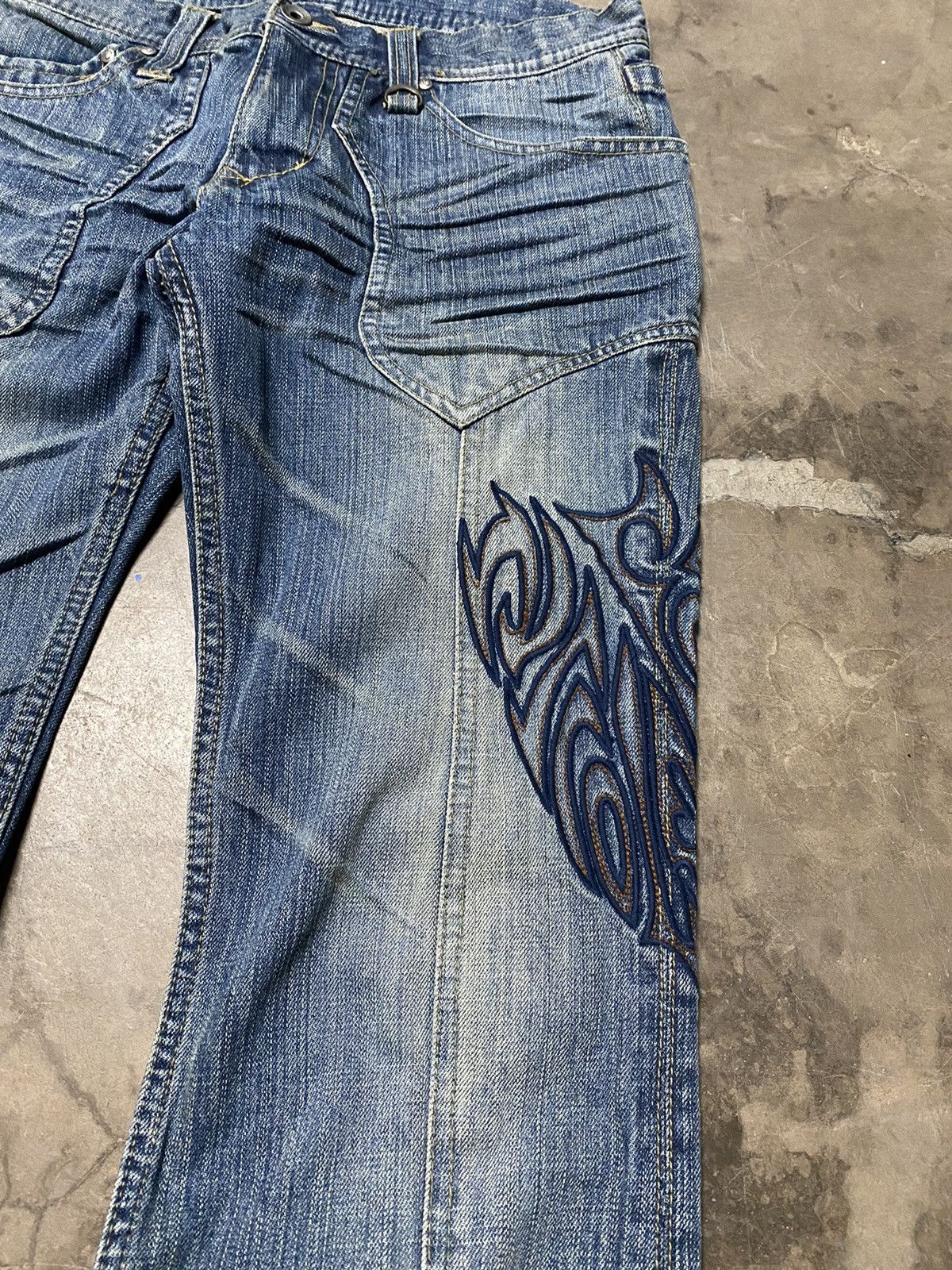 Hysteric Glamour × Nicole Club × Tornado Mart Nicole Club for Men Embroidery Art Distressed Denim Size US 30 / EU 46 - 4 Thumbnail