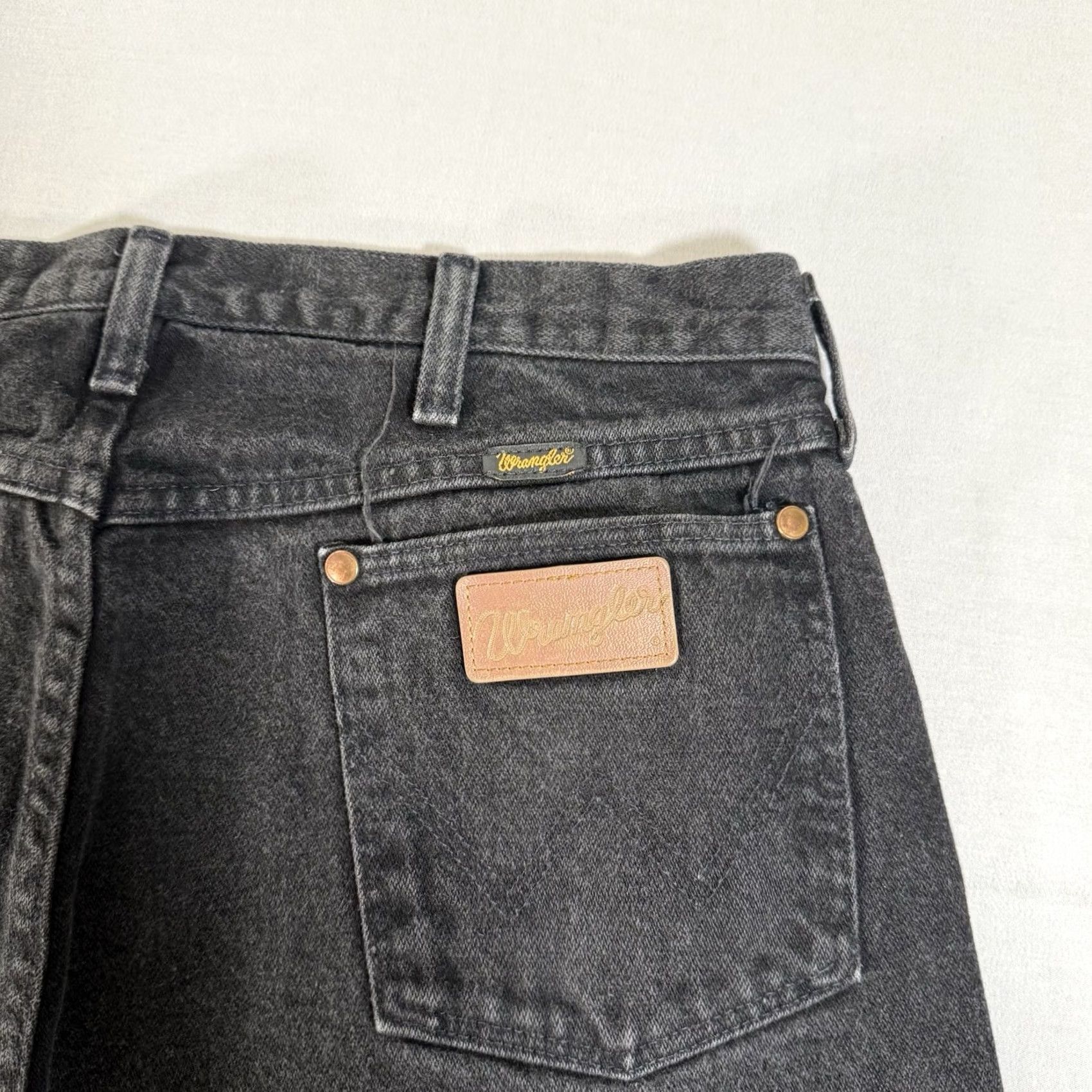 Wrangler VINTAGE Wrangler Jeans Mens 34x34 Black 13MWZ Straight Fit Denim Pants USA 90s Cowboy Charcoal Wash Size US 34 / EU 50 - 5 Thumbnail