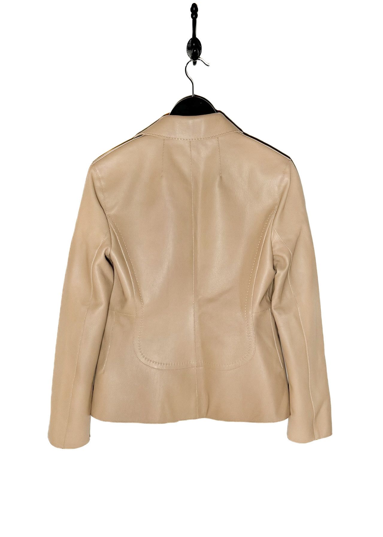 Hermes Hermès 2024 Beige Camel Goatskin Leather Equestrian Jacket Size S / US 4 / IT 40 - 3 Thumbnail