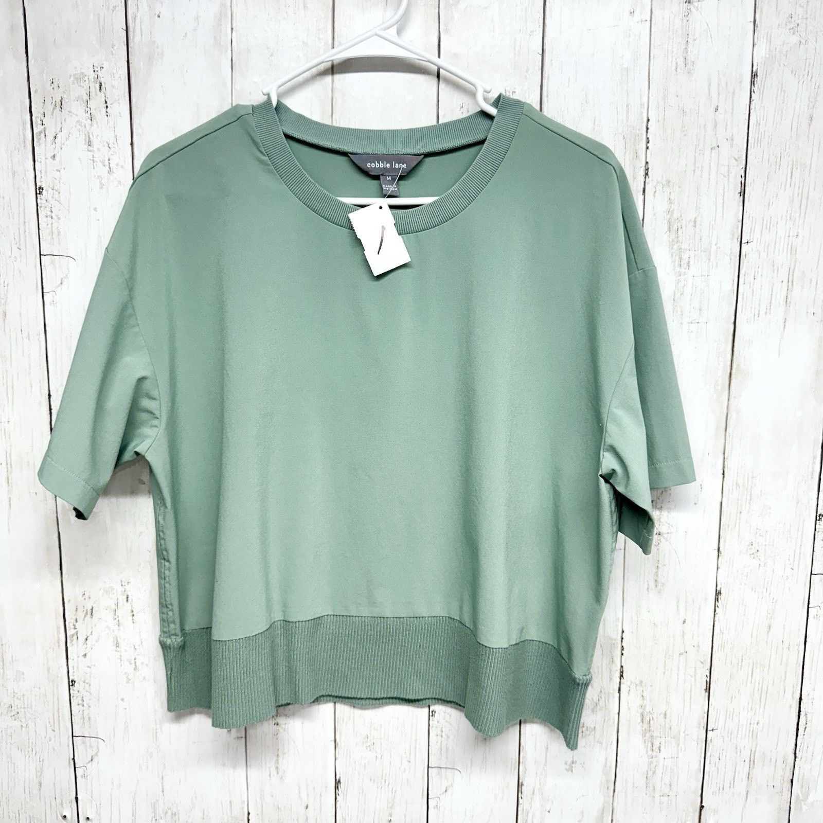 Other Cobble Lane Crop Size M Crewneck Silky Knit Hem Short Sleeve Size M / US 6-8 / IT 42-44 - 1 Thumbnail