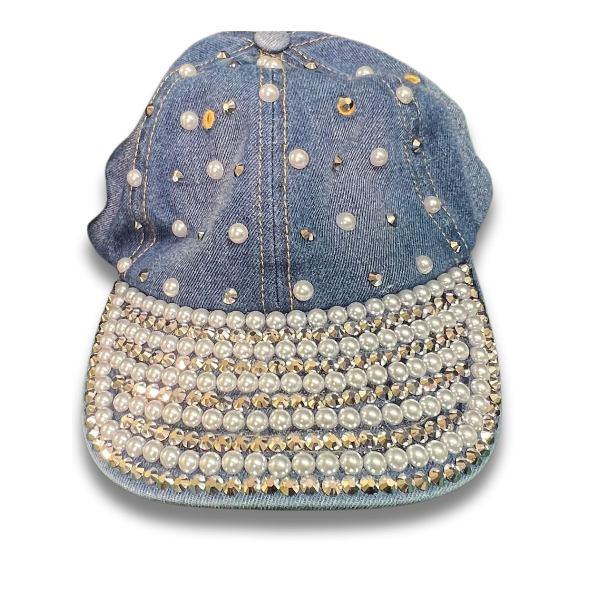 Other Womens Rhinestone & Studded Cadet Caps - Denim Black & Navy Size ONE SIZE - 4 Thumbnail