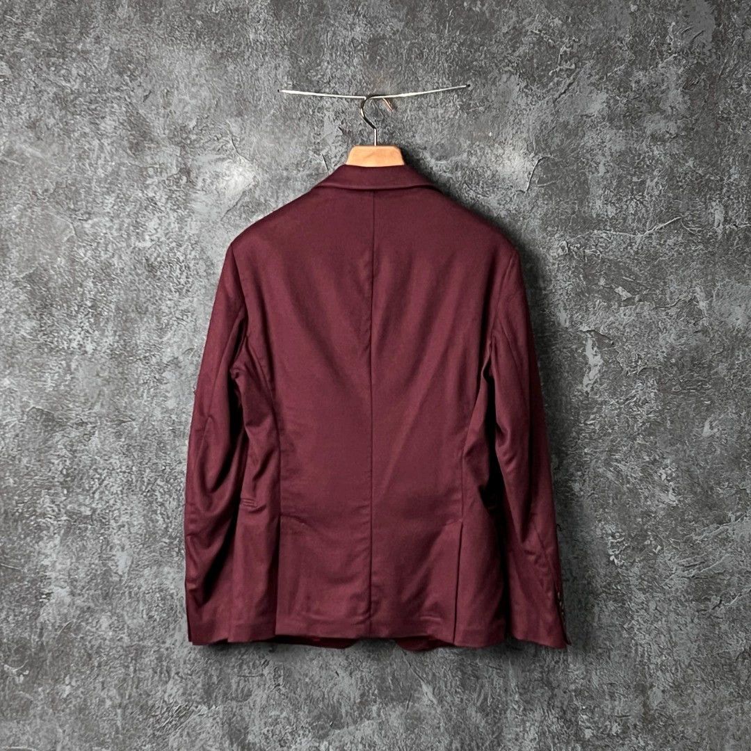 Other Armani Deep Red Cashmere Blazer Size 44S - 2 Thumbnail