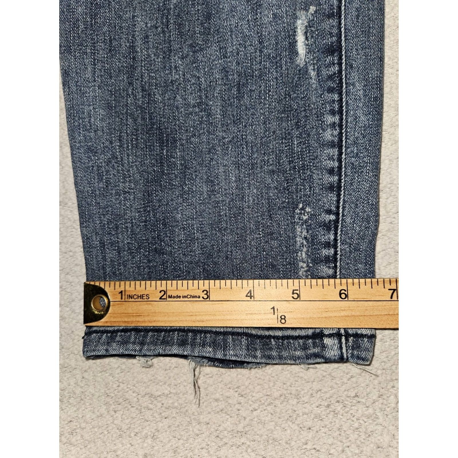 Vintage Kancan Cherish High Rise Skinny Jeans Women's 13 Distressed Stretch Blue 5-Pocket Inseam 29.5in Regular Size 34" / US 12 / IT 48 - 7 Thumbnail