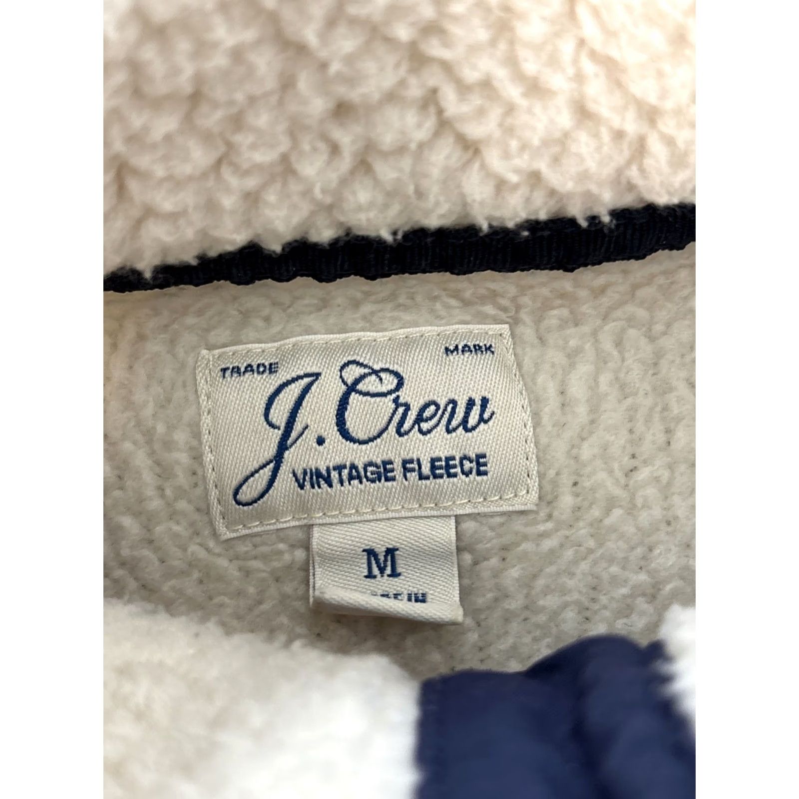 J.Crew J. Crew Nordic Sherpa Fleece Half Zip Pullover Mens M Ivory Deep Pile Jacket Size US M / EU 48-50 / 2 - 4 Thumbnail