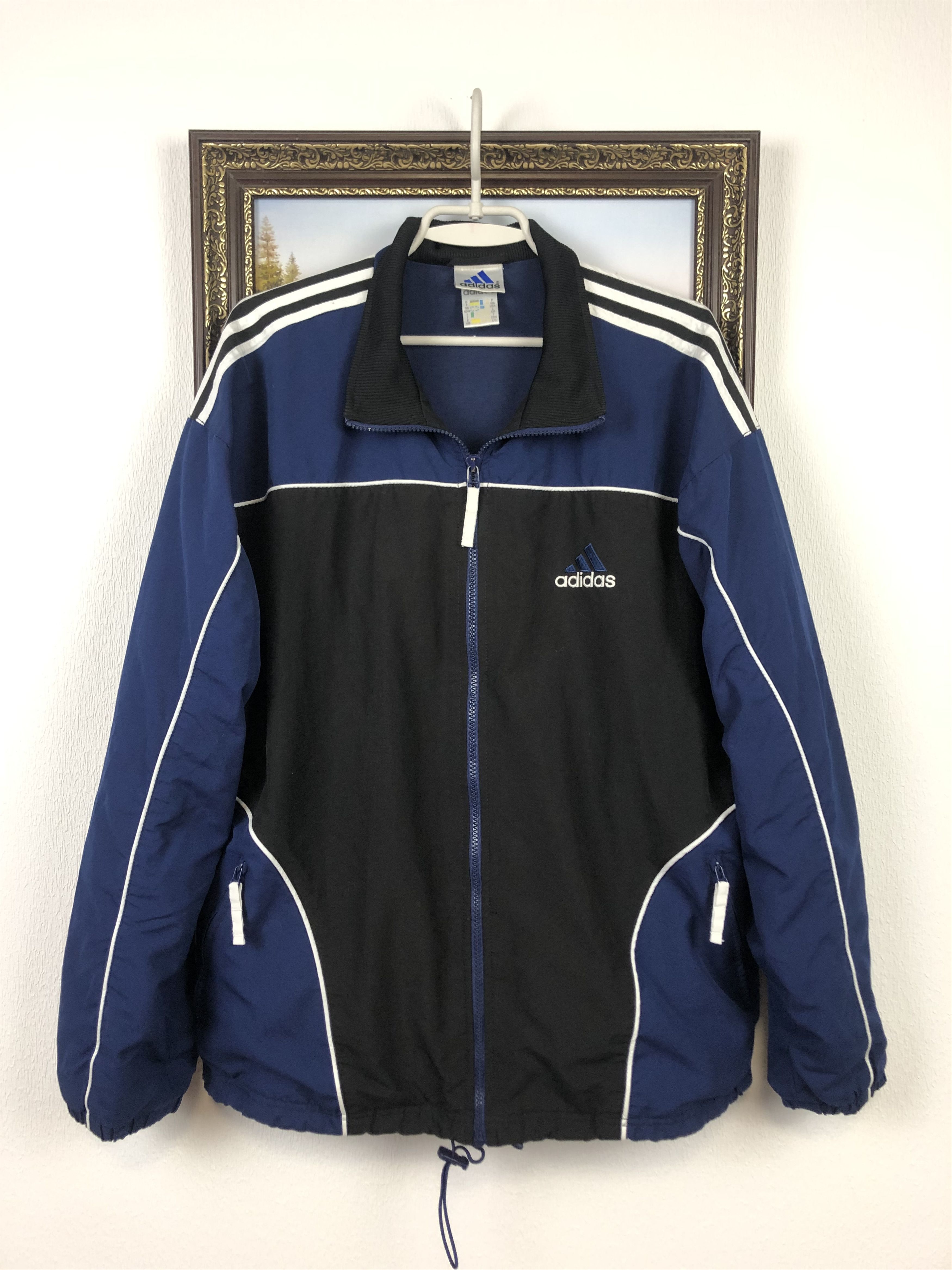 Adidas × Vintage Vintage Adidas Sweatshirt Big Logo Jacket Rare Hype Size US L / EU 52-54 / 3 - 3 Thumbnail