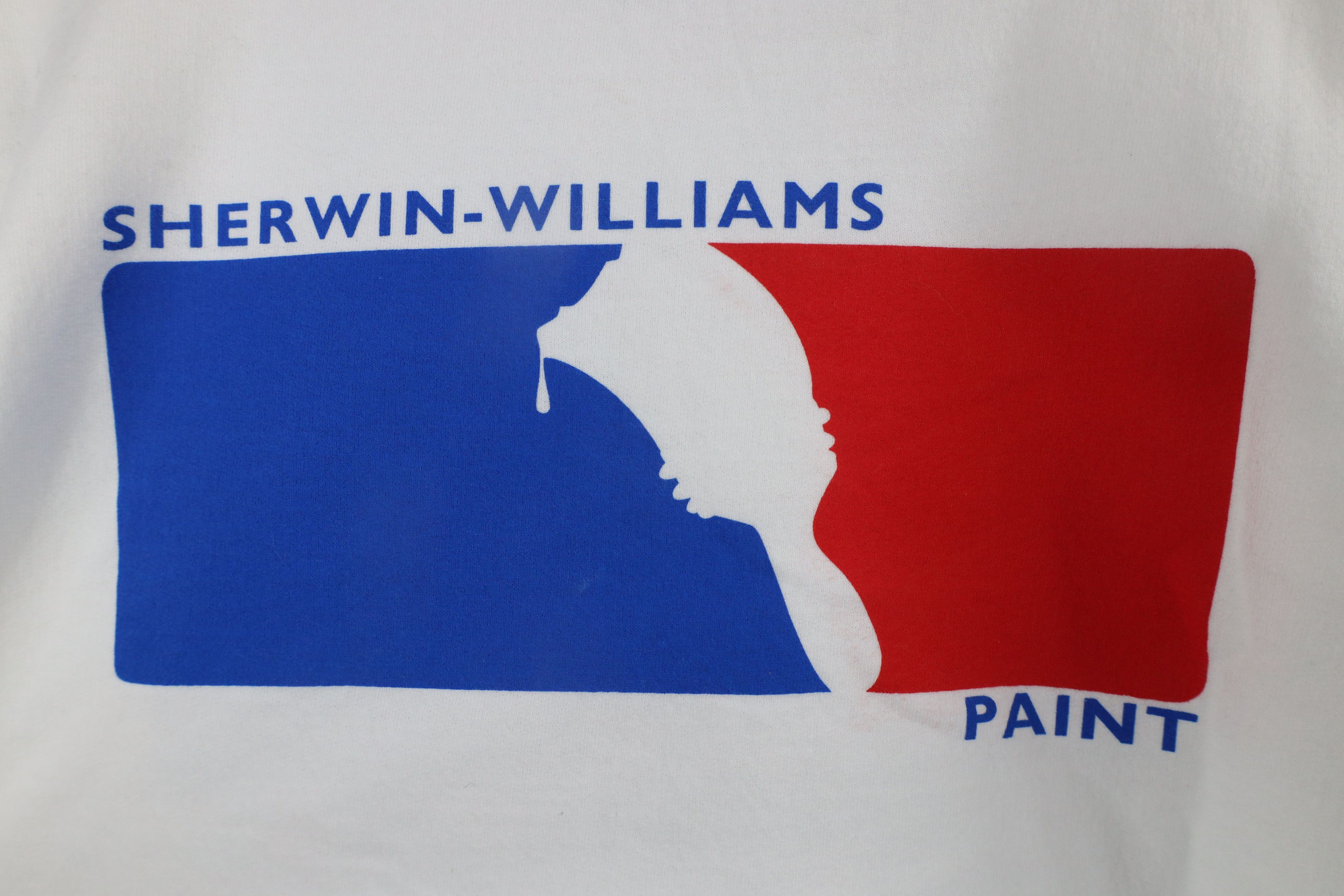 Vintage Vintage 90s Sherwin Williams Paint Crewneck Sweatshirt White Size US XL / EU 56 / 4 - 7 Thumbnail