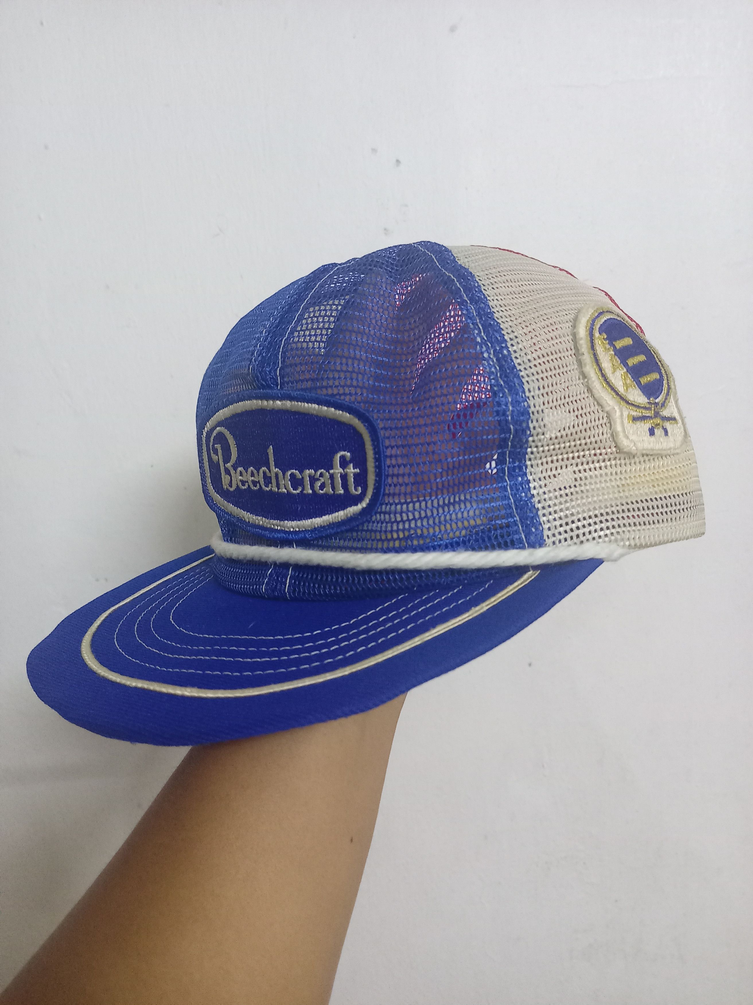 Vintage BEECHCRAFT MESH TRUCKER HAT Size ONE SIZE - 2 Thumbnail
