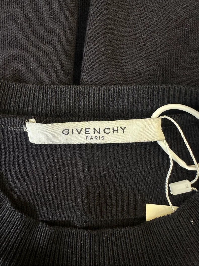 Givenchy Givenchy GI02480 black sleeve denim patched crew neck Size US XS / EU 42 / 0 - 3 Thumbnail