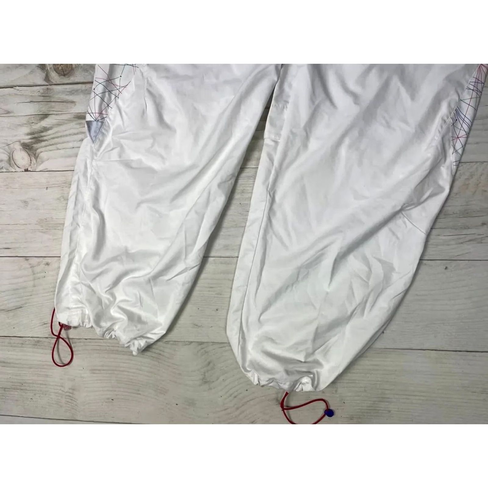 Nike VINTAGE Nike TN Track Pants Mens XL White Nylon Swoosh 00s Vintage Activewear Size US 36 / EU 52 - 7 Thumbnail