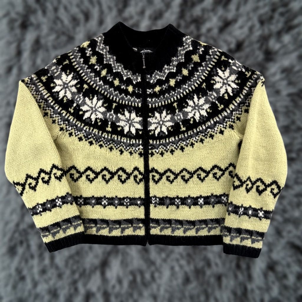 Vintage VINTAGE Icelandic Design Sweater Womens M Angora Lambswool Zip Nordic Outdoor Size M / US 6-8 / IT 42-44 - 1 Thumbnail