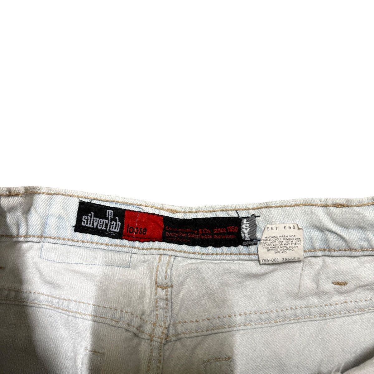 Levi's × Vintage Vintage 90s Levi’s Silvertab Loose Blue Denim Jeans Size US 34 / EU 50 - 6 Thumbnail