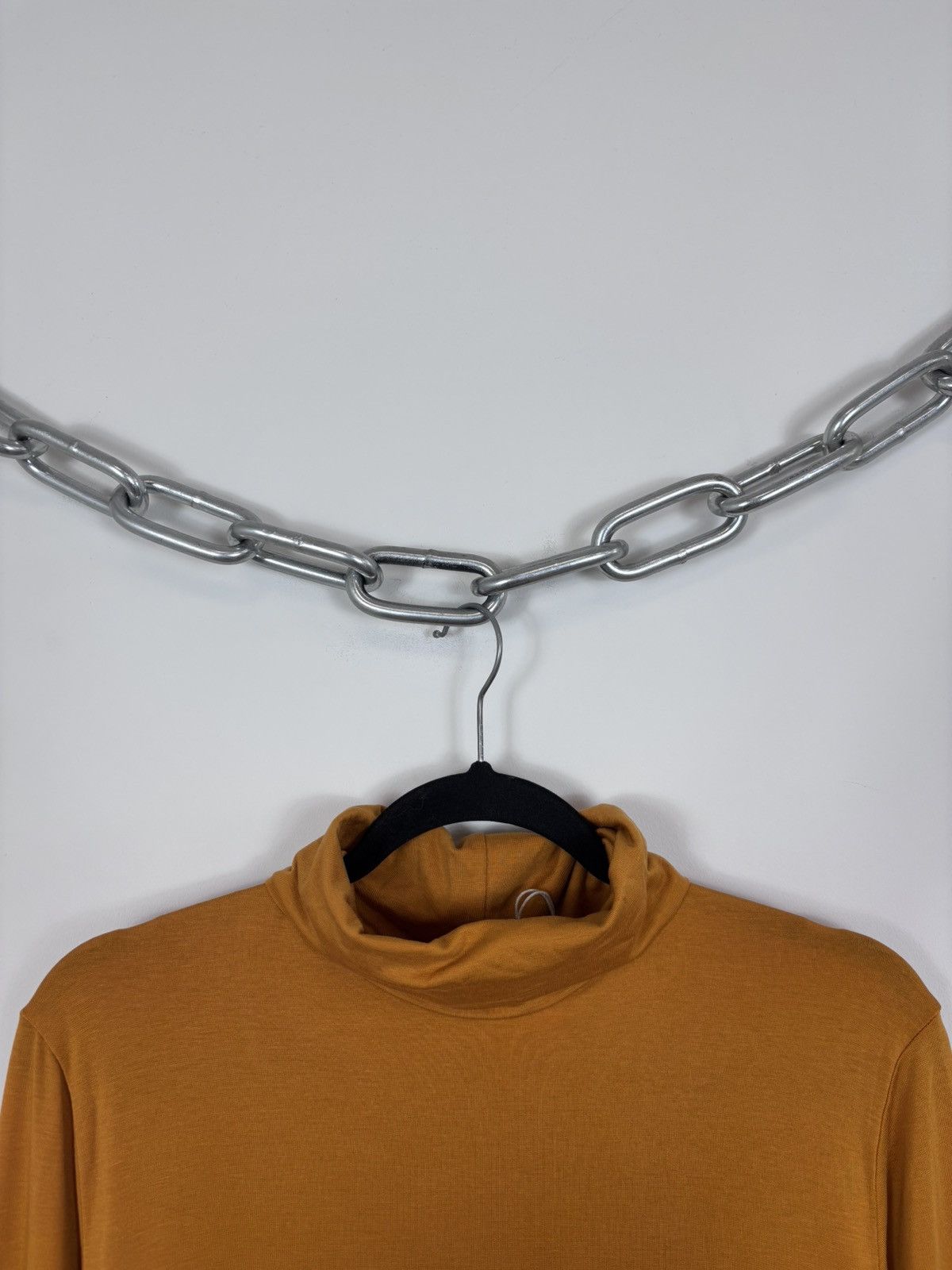 Gudrun Sjoden Gudrun Sjoden NWT Women’s Orange Lyocell Polo Neck Top Size L / US 10 / IT 46 - 3 Thumbnail