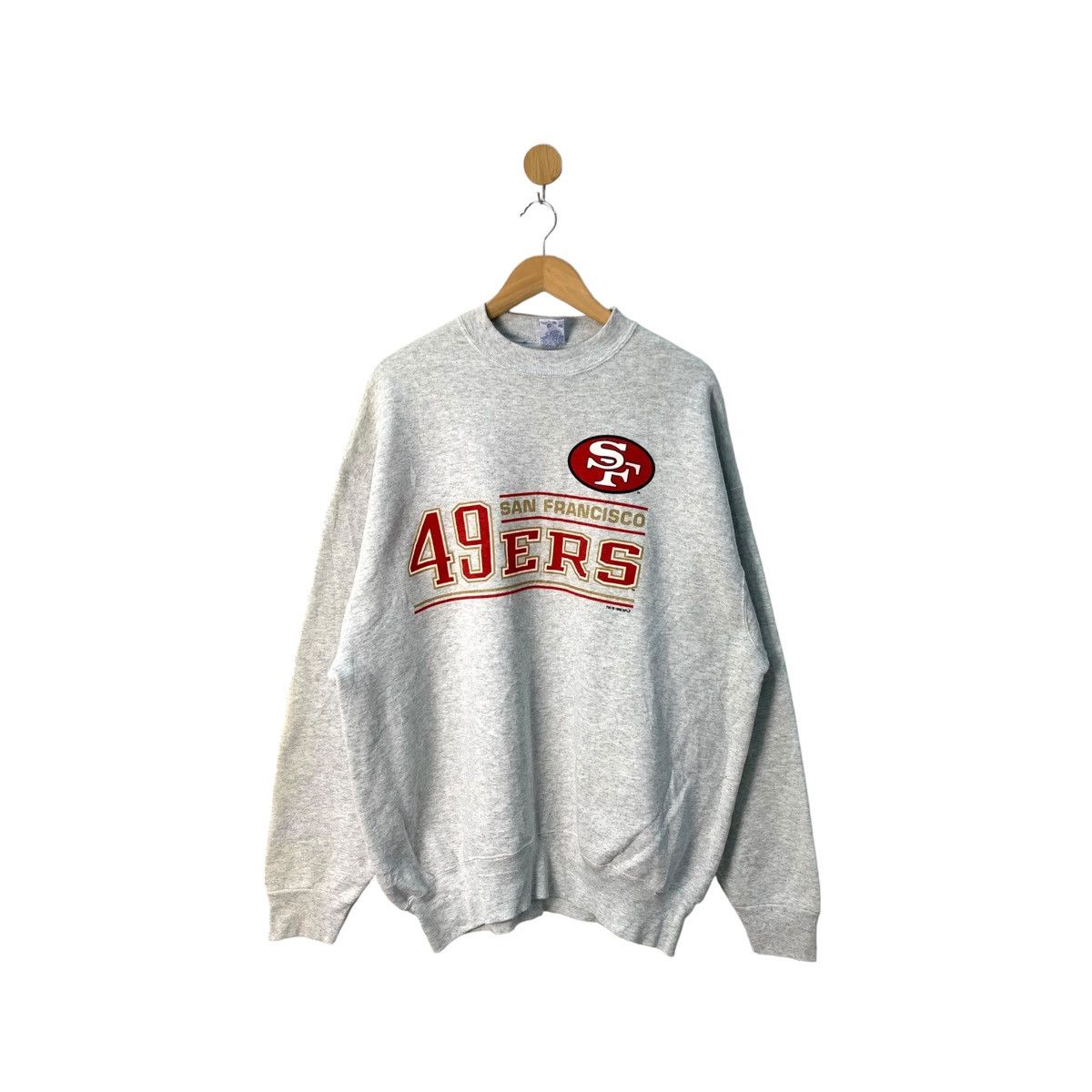 Image of Salem San Francisco 49Ers x Vintage 49Ers Sweatshirt San Fracisco America Football in Grey (Size 2X